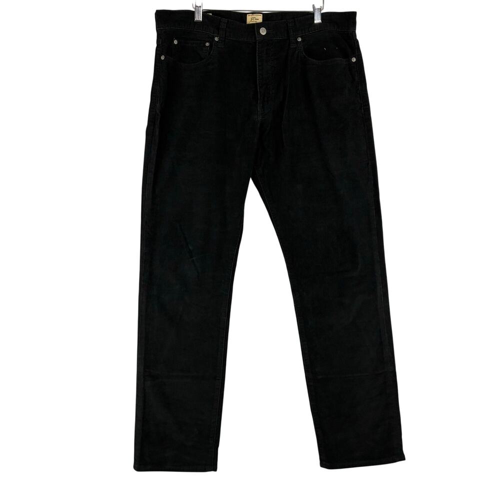 J Crew Black Corduroy Pants Style 770 Straight Stretch Men's 36x32 99% Cotton